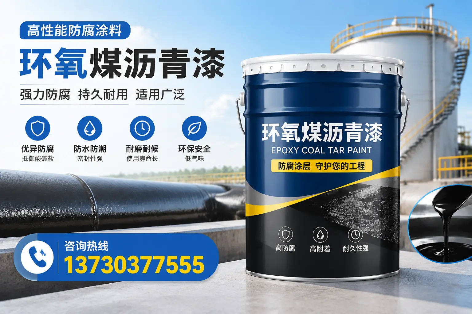 环氧煤沥青漆的耐久性分析,适合中卫的使用场景